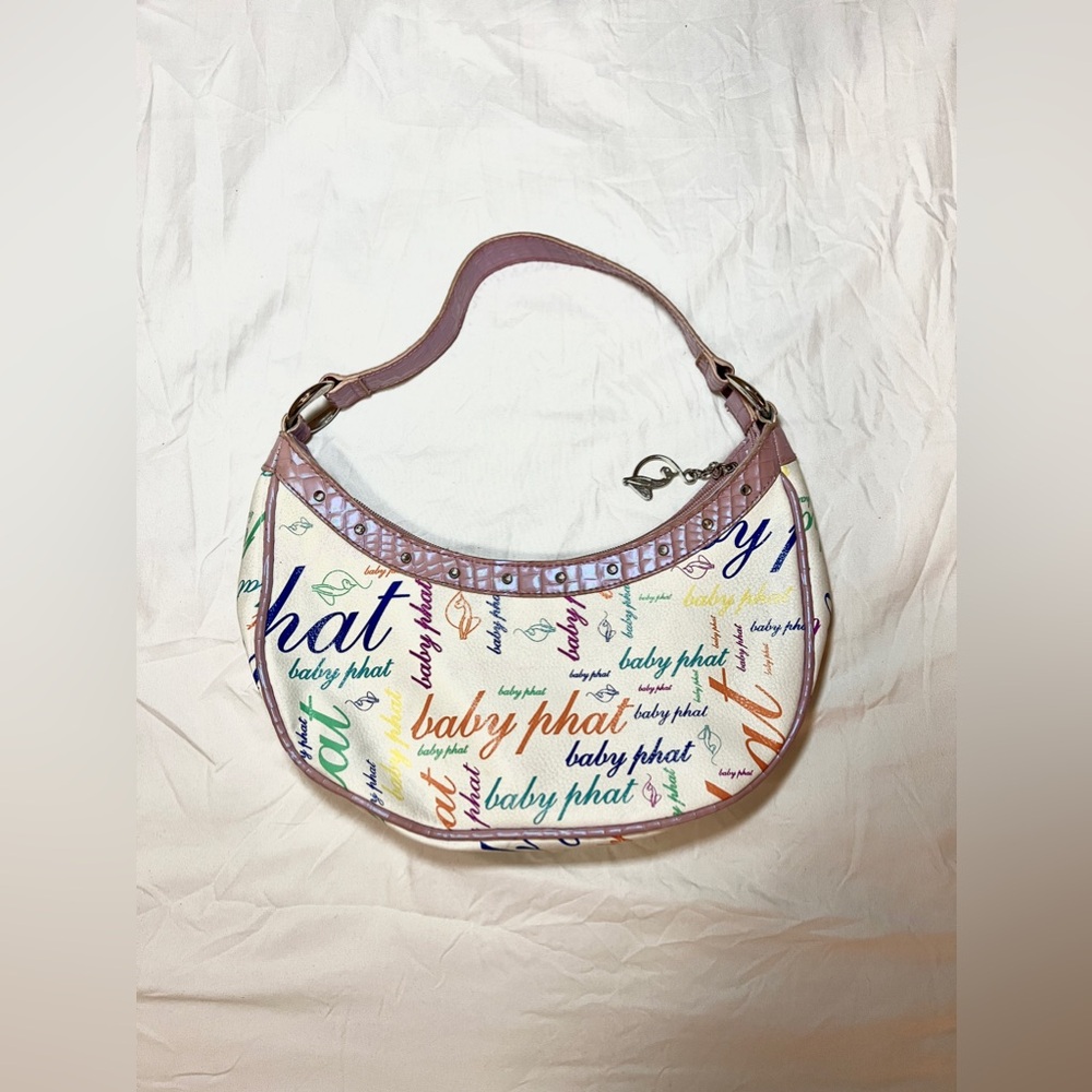 vintage y2k baby phat bag (white with colorful accents)